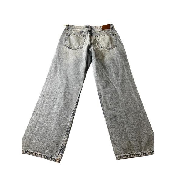 Aeropostale High Rise Baggy Distressed Jeans Light Wash Non Stretch 8S 4000 - Picture 4 of 15